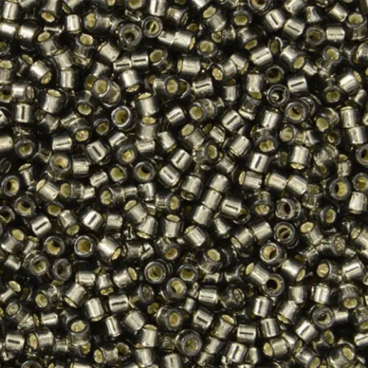 DB0613 Dark Grey Silver Lined Dyed Miyuki 11/0 Delica Beads, 5.2g approx. DB0613 Dark Grey Silver Lined Dyed Miyuki 11/0 Delica Beads, 5.2g approx.
