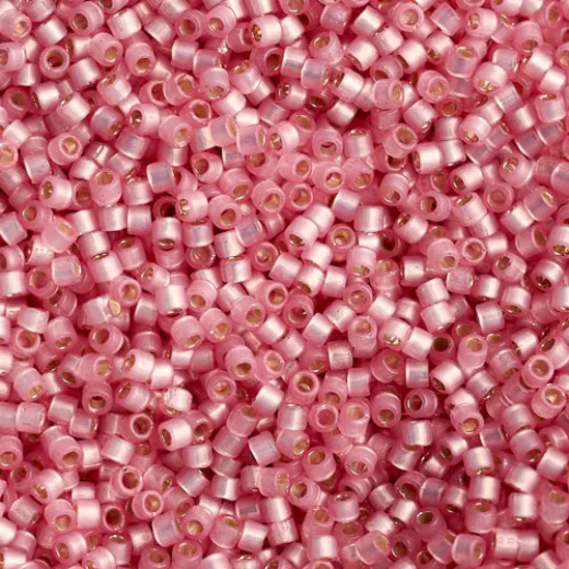 DBM0625 Rose Alabaster/Opal Silver Lined-Dyed, Size 10/0  Miyuki Delica Beads, Approx. 5.2g