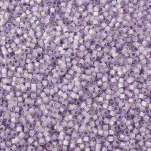 DB0629 Lilac Alabaster/Opal Silver Lined-Dyed, Size 11/0 Miyuki Delica Beads, 5.2g approx. DB0629 Lilac Alabaster/Opal Silver Lined-Dyed, Size 11/0 Miyuki Delica Beads, 5.2g approx.