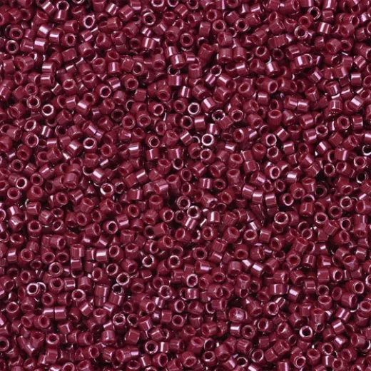 DB0654 Cranberry Red Dyed, Size 11/0 Miyuki Delica Beads, 5.2g approx. DB0654 Cranberry Red Dyed, Size 11/0 Miyuki Delica Beads, 5.2g approx.