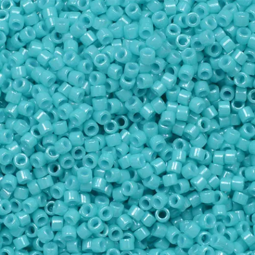DB0658 Turquoise Green Dyed, Size 11/0 Miyuki Delica Beads, 50gm bag DB0658 Turquoise Green Dyed, Size 11/0 Miyuki Delica Beads, 50gm bag