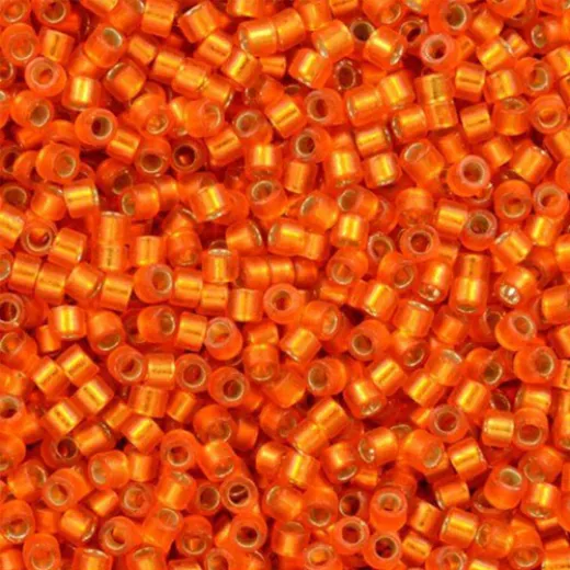 DB0681 Orange Semi Matte Dyed, Size 11/0 Miyuki Delica Beads, 5.2g approx. DB0681 Orange Semi Matte Dyed, Size 11/0 Miyuki Delica Beads, 5.2g approx.