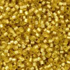 DB0687 Dyed Semi-Frosted Silver Lined Yellow-Green Miyuki 11/0 Delica Beads, 5.2...