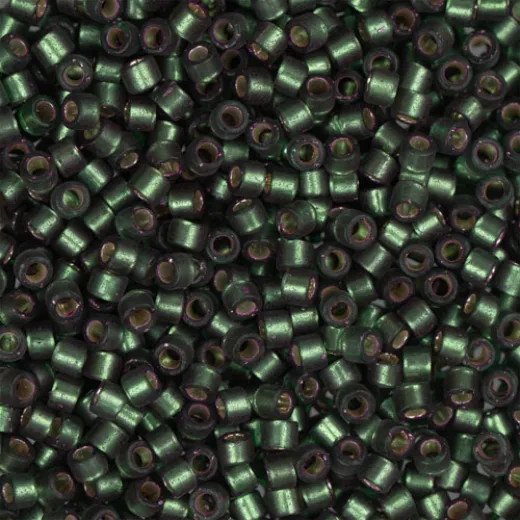 DB0690 Leaf Green Semi-Matte Dyed, Size 11/0 Miyuki Delica Beads, 5.2g approx.