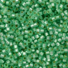DB0691 Dyed Semi-Frosted Silver Lined Mint Green Miyuki 11/0 Delica Beads, 5.2g ...