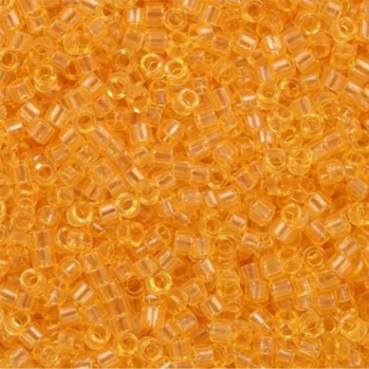 DB0702B Light Topaz Transparent, Size 11/0 Miyuki Delica Beads, 50gm bag DB0702B Light Topaz Transparent, Size 11/0 Miyuki Delica Beads, 50gm bag
