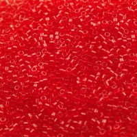 DBMC0704  Red Orange Transparent 10/0 Cut Miyuki Delica Beads Colour Code 0704,  5.2gm approx. 