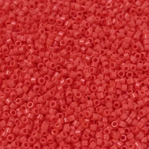 DB0727 Red Vermillion, Size 11/0 Miyuki Delica Beads, 5.2g approx. DB0727 Red Vermillion, Size 11/0 Miyuki Delica Beads, 5.2g approx.