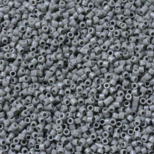 DB0731 Grey Opaque, Size 11/0 Miyuki Delica Beads, 5.2g approx. DB0731 Grey Opaque, Size 11/0 Miyuki Delica Beads, 5.2g approx.