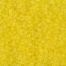 DBL0743 Matte Transparent Yellow size 8/0 Miyuki Delica Beads, Colour 0743, 5.2g...
