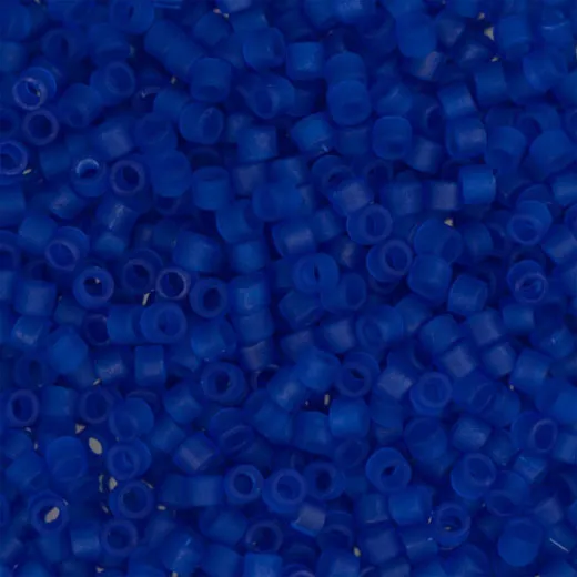 DB0748 Transparent Matte Cobalt Blue , Size 11/0 Miyuki Delica Beads, 50gm bag DB0748 Transparent Matte Cobalt Blue , Size 11/0 Miyuki Delica Beads, 50gm bag