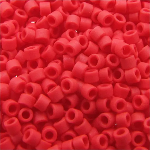DB0753 Matte Opaque Dark Red, Size 11/0 Miyuki Delica Beads, 5.2g approx. DB0753 Matte Opaque Dark Red, Size 11/0 Miyuki Delica Beads, 5.2g approx.