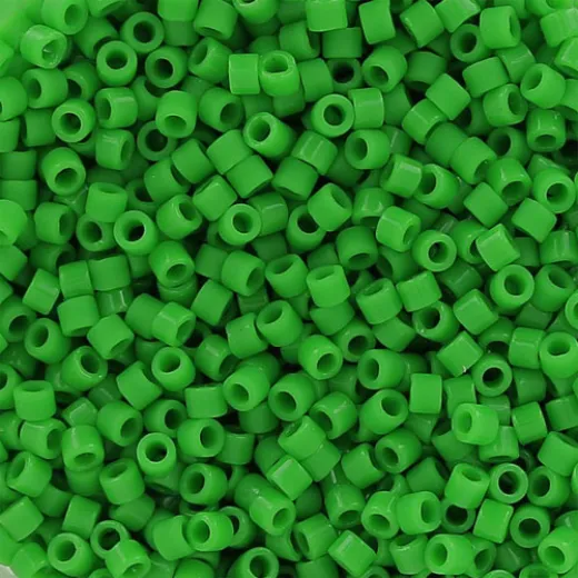 DB0754 Green Pea Opaque, Size 11/0 Miyuki Delica Beads, 5.2g approx. DB0754 Green Pea Opaque, Size 11/0 Miyuki Delica Beads, 5.2g approx.