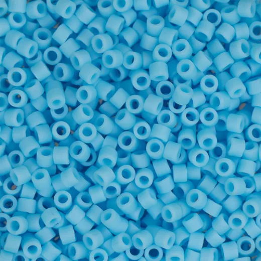 DB0755 Turquoise Blue Opaque, Size 11/0 Miyuki Delica Beads, 50gm bag DB0755 Turquoise Blue Opaque, Size 11/0 Miyuki Delica Beads, 50gm bag