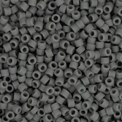 DB0761 Grey Opaque Matte, Size 11/0 Miyuki Delica Beads, 5.2g approx. DB0761 Grey Opaque Matte, Size 11/0 Miyuki Delica Beads, 5.2g approx.