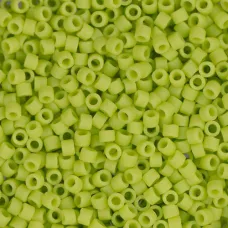 DBS0763 Opaque Chartreuse Matted Miyuki 15/0 Miyuki Delica Beads, colour 0763, ...