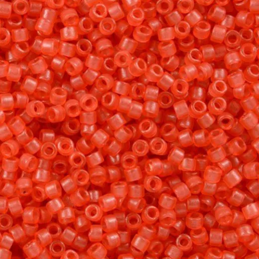 DB0779 Salmon Transparent Matte-Dyed, Size 11/0 Miyuki Delica Beads, 5.2Grms DB0779 Salmon Transparent Matte-Dyed, Size 11/0 Miyuki Delica Beads, 5.2Grms