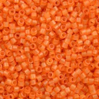 DB0781 Dyed Semi-Frosted Transparent Amber Miyuki 11/0 Delica Beads, 5.2g approx
