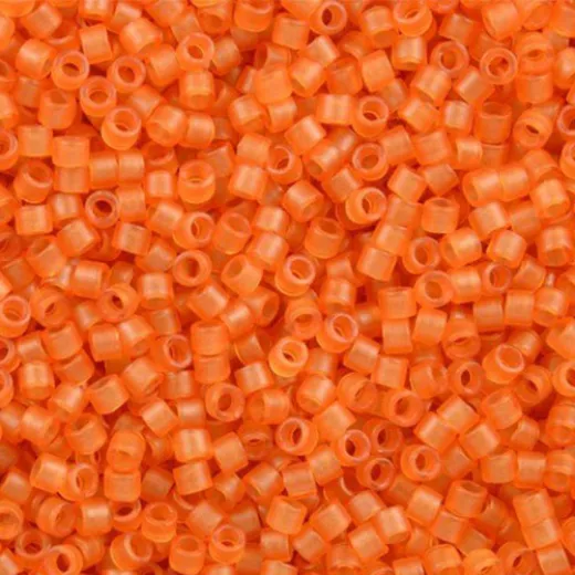 DB0781 Dyed Semi-Frosted Transparent Amber Miyuki 11/0 Delica Beads, 5.2g approx DB0781 Dyed Semi-Frosted Transparent Amber Miyuki 11/0 Delica Beads, 5.2g approx