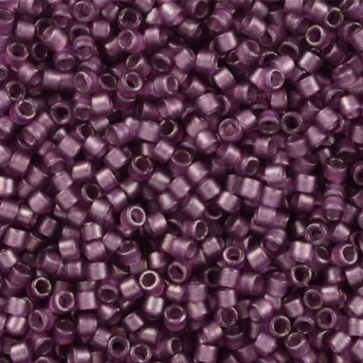 DB0782 Dyed Semi-Frosted Transparent Plum Miyuki 11/0 Delica Beads, 5.2g approx DB0782 Dyed Semi-Frosted Transparent Plum Miyuki 11/0 Delica Beads, 5.2g approx