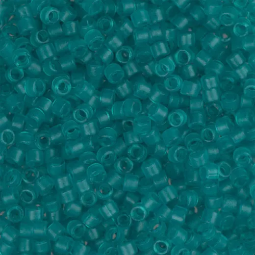 DB0786 Green Teal Transparent Matte-Dyed, Size 11/0 Miyuki Delica Beads, 5.2g approx. DB0786 Green Teal Transparent Matte-Dyed, Size 11/0 Miyuki Delica Beads, 5.2g approx.