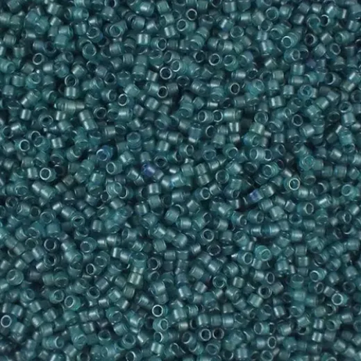 DB0788 Dyed Transparent Blue Zircon Matted Size 11/0 Miyuki Delica Beads, 50gm bag DB0788 Dyed Transparent Blue Zircon Matted Size 11/0 Miyuki Delica Beads, 50gm bag