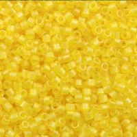 DBM0854 Pale Yellow Transparent AB Matte, Size 10/0 Miyuki Delica Beads, 50 Gram Bag