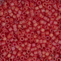 DB0856 Red Orange Transparent AB Matte, Size 11/0 Miyuki Delica Beads, 5.2g approx.