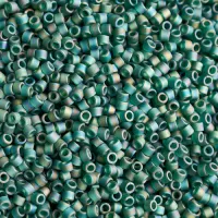 DB0859 Emerald AB Matte, Size 11/0 Miyuki Delica Beads, 50 Grams