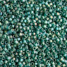 DBM0859 Emerald Transparent AB Matte, Size 10/0 Miyuki Delica Beads, Approx. 5.2...
