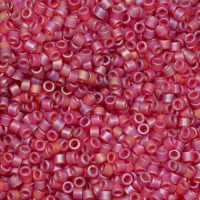 DB0867 Dark Cranberry Transparent AB Matte, Size 11/0 Miyuki Delica Beads, 5.2g approx.