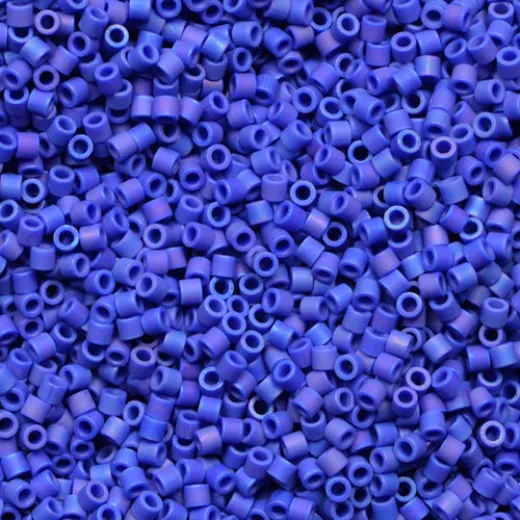 DBL0880 Matte Opaque Cobalt AB Size 8/0 Miyuki Delica Beads, 5.2g approx. DBL0880 Matte Opaque Cobalt AB Size 8/0 Miyuki Delica Beads, 5.2g approx.