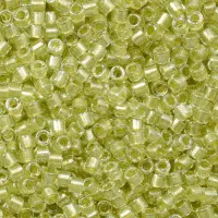 DBM0903 Green Celery Sparkle Crystal Lined, Size 10/0  Miyuki Delica Beads, Colour 903 - Approx. 5.2g