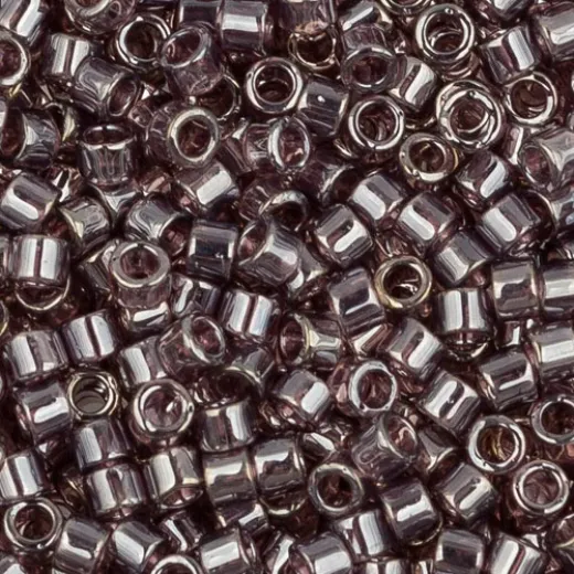 DBM0912 Light Amethyst Sparkle Topaz Lined, Size 10/0 Miyuki Delica Beads, Colour 912 - Approx. 5.2g DBM0912 Light Amethyst Sparkle Topaz Lined, Size 10/0 Miyuki Delica Beads, Colour 912 - Approx. 5.2g