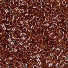 DBM0915 Amber Ginger Sparkle Crystal Lined, Size 10/0  Miyuki Delica Beads, Colo...