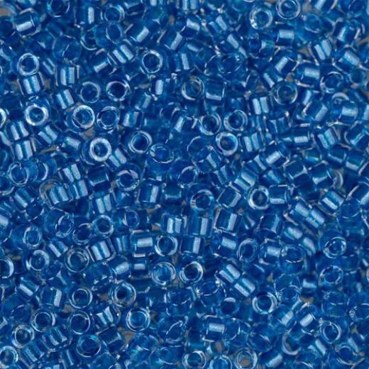 DB0920 Blue Cerulean Sparkle Crystal Lined, Size 11/0 Miyuki Delica Beads, 5.2g approx. DB0920 Blue Cerulean Sparkle Crystal Lined, Size 11/0 Miyuki Delica Beads, 5.2g approx.
