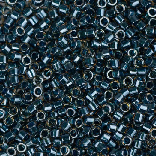 DB0921 Blue Teal Sparkle Topaz Lined, Size 11/0 Miyuki Delica Beads, 5.2g approx. DB0921 Blue Teal Sparkle Topaz Lined, Size 11/0 Miyuki Delica Beads, 5.2g approx.