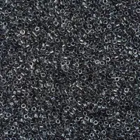 DB0925 Dark Grey Charcoal Spkle Cryst Line, Size 11/0 Miyuki Delica Beads, 5.2g approx.