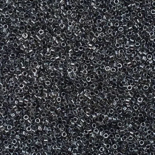 DB0925 Dark Grey Charcoal Spkle Cryst Line, Size 11/0 Miyuki Delica Beads, 5.2g approx. DB0925 Dark Grey Charcoal Spkle Cryst Line, Size 11/0 Miyuki Delica Beads, 5.2g approx.