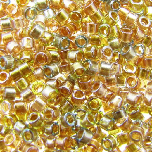 DB0981 Gold Beige Aqua, Size 11/0 Miyuki Delica Beads, 5.2g approx. DB0981 Gold Beige Aqua, Size 11/0 Miyuki Delica Beads, 5.2g approx.