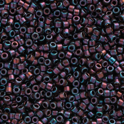 DB1004 Metallic Dark Plum Gold Iris Miyuki 11/0 Delica Beads, 50 Gram Bag DB1004 Metallic Dark Plum Gold Iris Miyuki 11/0 Delica Beads, 50 Gram Bag