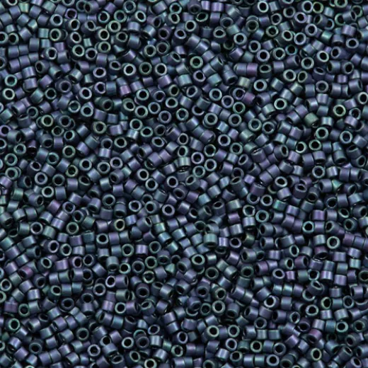 DB1052 Blue Green AB Matte Metallic Gold Luster, Size 11/0 Miyuki Delica Beads, 5.2g approx. DB1052 Blue Green AB Matte Metallic Gold Luster, Size 11/0 Miyuki Delica Beads, 5.2g approx.