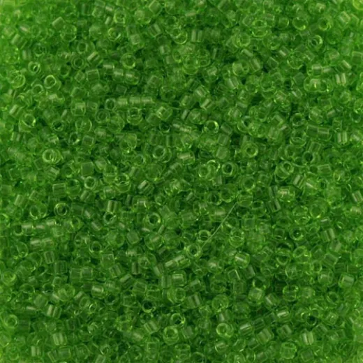 DB1106 Green Lime Transparent, Size 11/0 Miyuki Delica Beads, 50g approx. DB1106 Green Lime Transparent, Size 11/0 Miyuki Delica Beads, 50g approx.