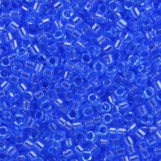 DB1110 Transparent Azure Blue 11/0 Miyuki Delica Beads, 5.2g approx. DB1110 Transparent Azure Blue 11/0 Miyuki Delica Beads, 5.2g approx.