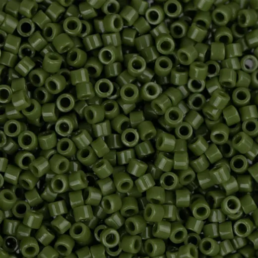 DB1135 Green Avocado Opaque, Size 11/0 Miyuki Delica Beads, 5.2g approx. DB1135 Green Avocado Opaque, Size 11/0 Miyuki Delica Beads, 5.2g approx.