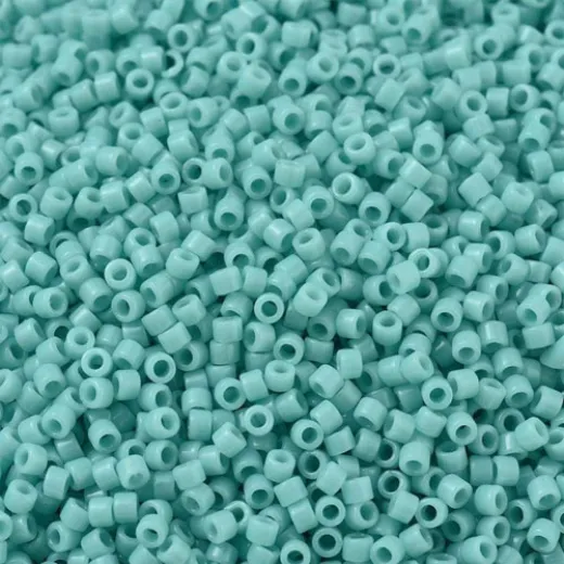 DB1136 Turquoise Sea Opal Opaque, Size 11/0 Miyuki Delica Beads, 5.2g approx. DB1136 Turquoise Sea Opal Opaque, Size 11/0 Miyuki Delica Beads, 5.2g approx.
