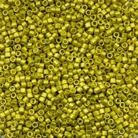 DB1154 Galvanized Semi-Frosted Zest, Size 11/0 Miyuki Delica Beads, 50 Grams