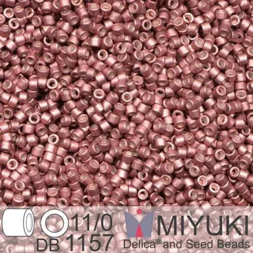 DB1157 Pink Berry Galvanized-Dyed Semi-Matte, Size 11/0 Miyuki Delica Beads, 5.2g approx. DB1157 Pink Berry Galvanized-Dyed Semi-Matte, Size 11/0 Miyuki Delica Beads, 5.2g approx.