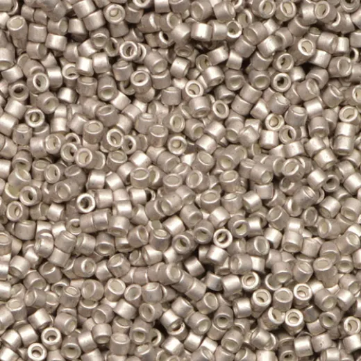 DB1159 Galvanized Semi-Frosted Pewter, Size 11/0 Miyuki Delica Beads, 5.2g approx. DB1159 Galvanized Semi-Frosted Pewter, Size 11/0 Miyuki Delica Beads, 5.2g approx.