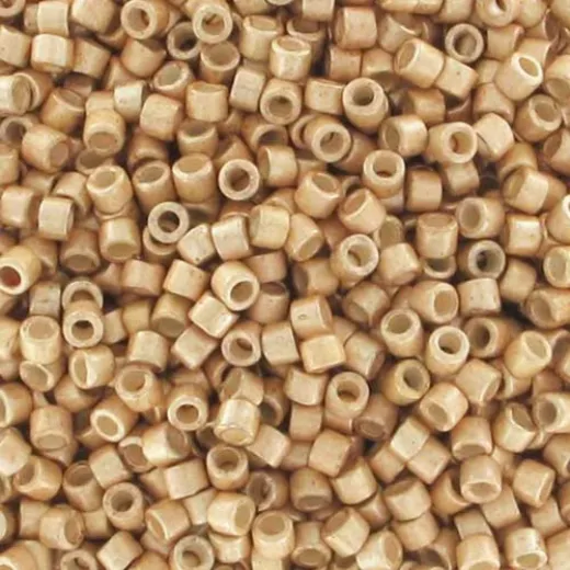 DB1162 Champagne Galvanized-Dyed Matte, Size 11/0 Miyuki Delica Beads, 50g approx.